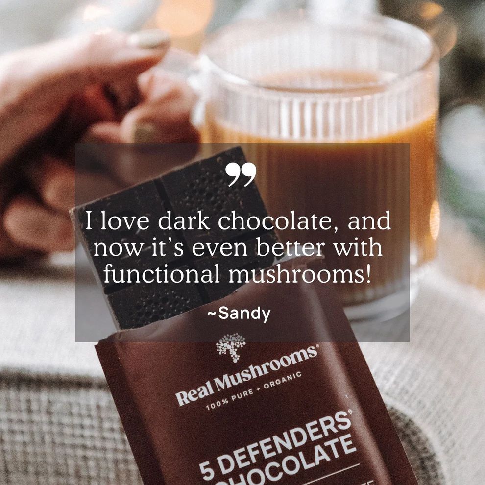 5 Defenders Chocolate 56 gr each Real Mushrooms