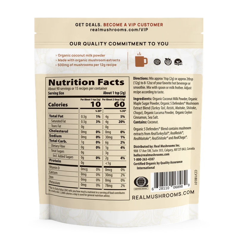 Functional Coconut Creamer -180 gr Powder Real Mushrooms