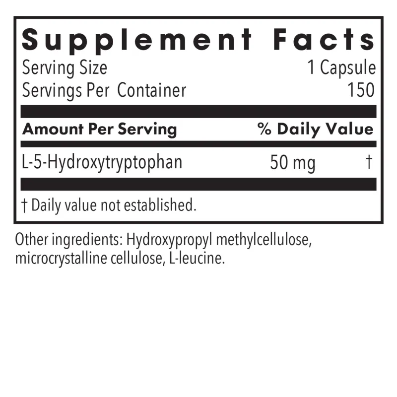 5-HTP 50 mg 150 Vegetarian Capsules Allergy Research Group