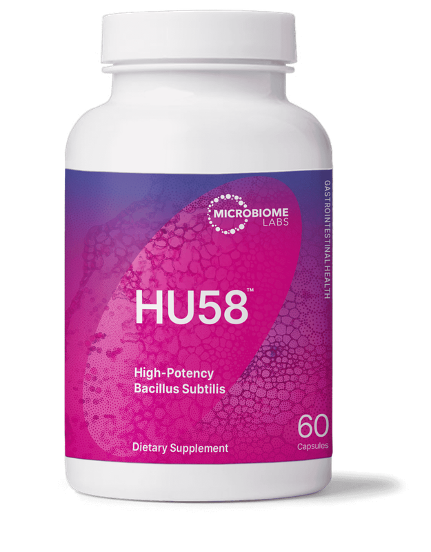 HU 58 High Potency Bacillus Subtilis 60 capsules Microbiome Labs