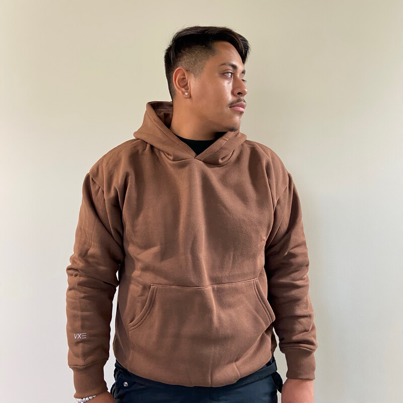 Heavyweight Essential Hoodie (Brown)