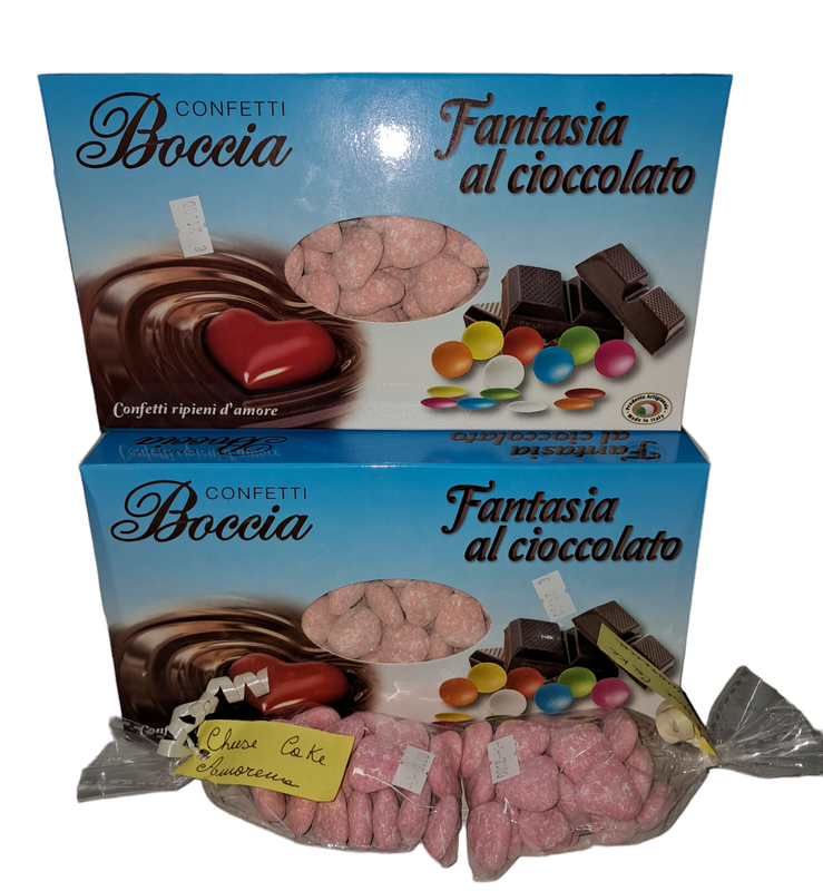 Confetti cuore morbidi al cioccolato gusto cheesecake all&#39;amarena