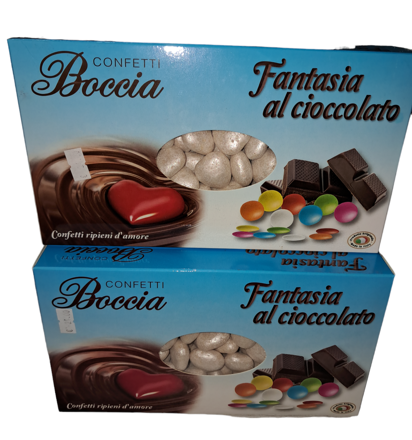 Confetti cuore morbidi bianco perlato gusto cioccolato