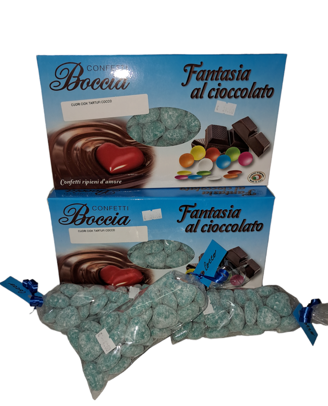 Confetti cuore morbidi al cioccolato gusto cocco
