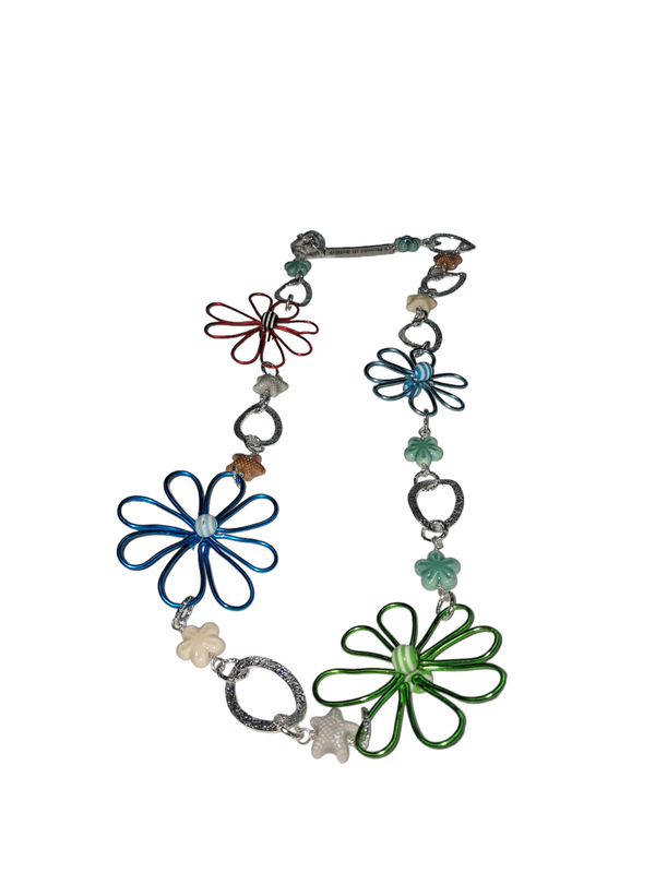 collana fiori alluminio