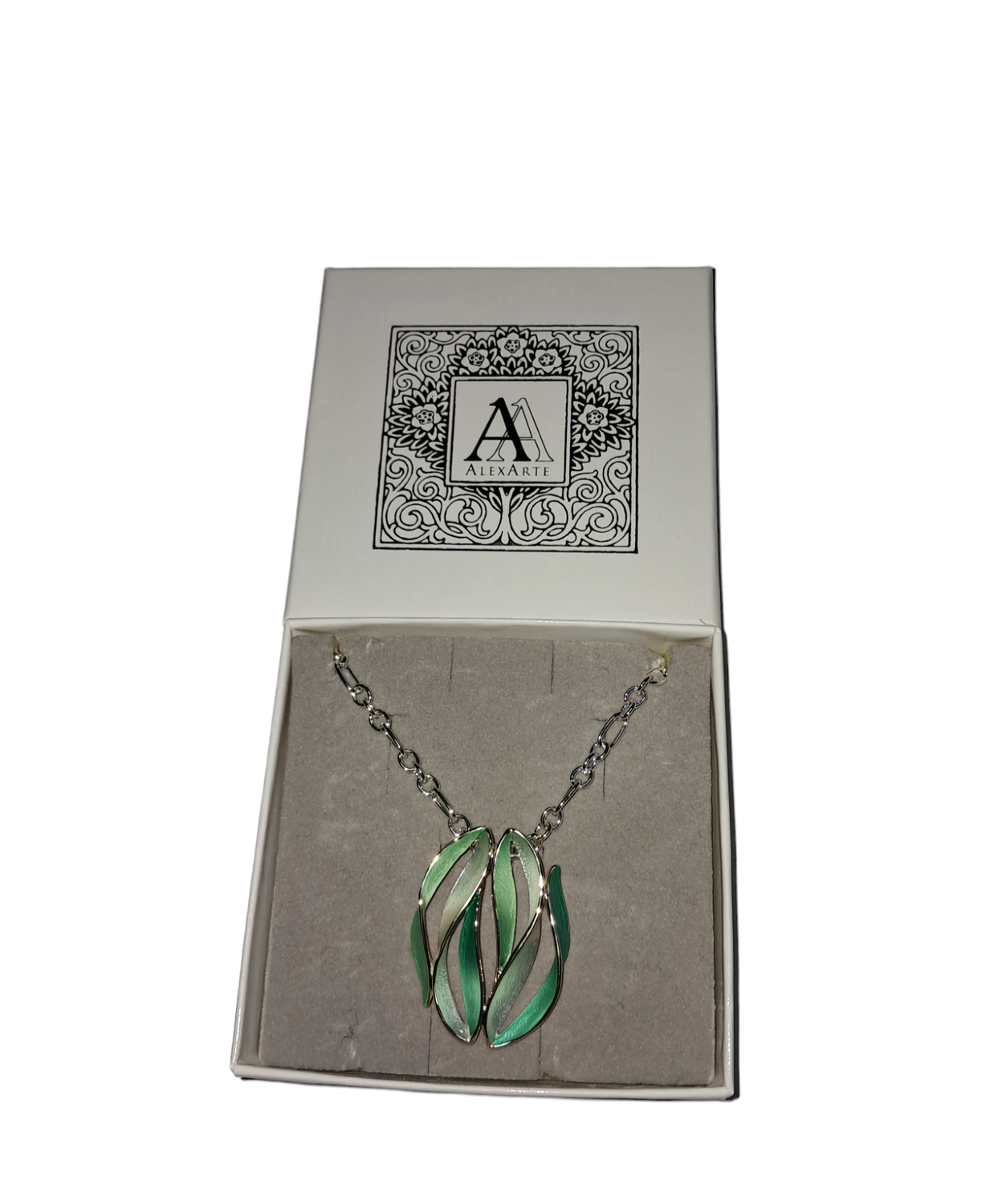 collana intreccio verde tiff.
