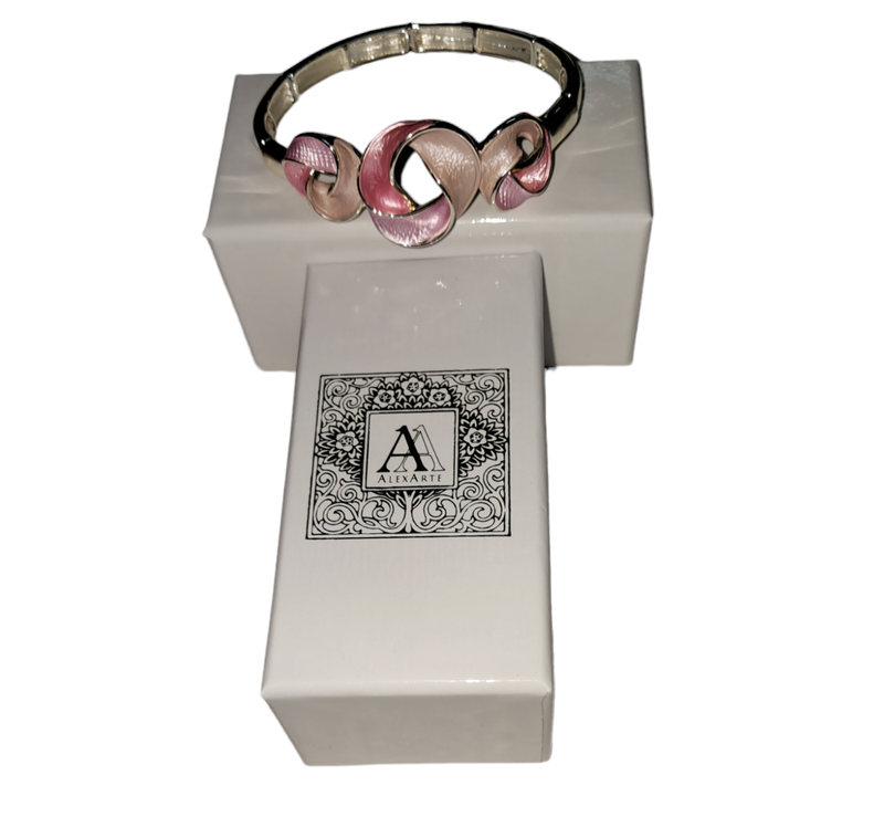 bracciale intrecci rosa