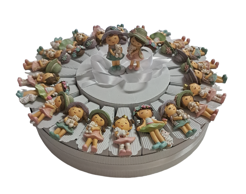 Torta bomboniere Bambine magneti