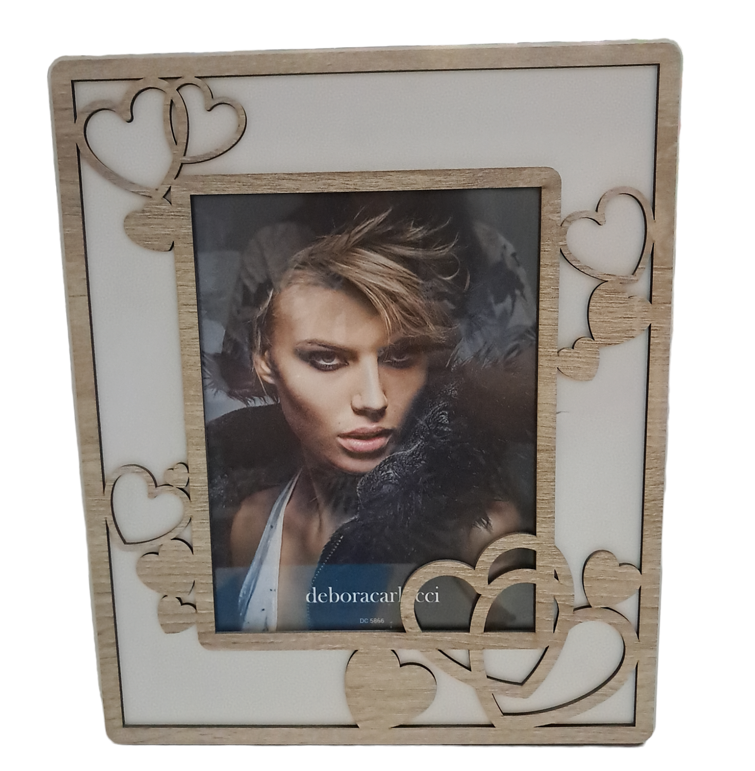 Portafoto legno cuori maxi