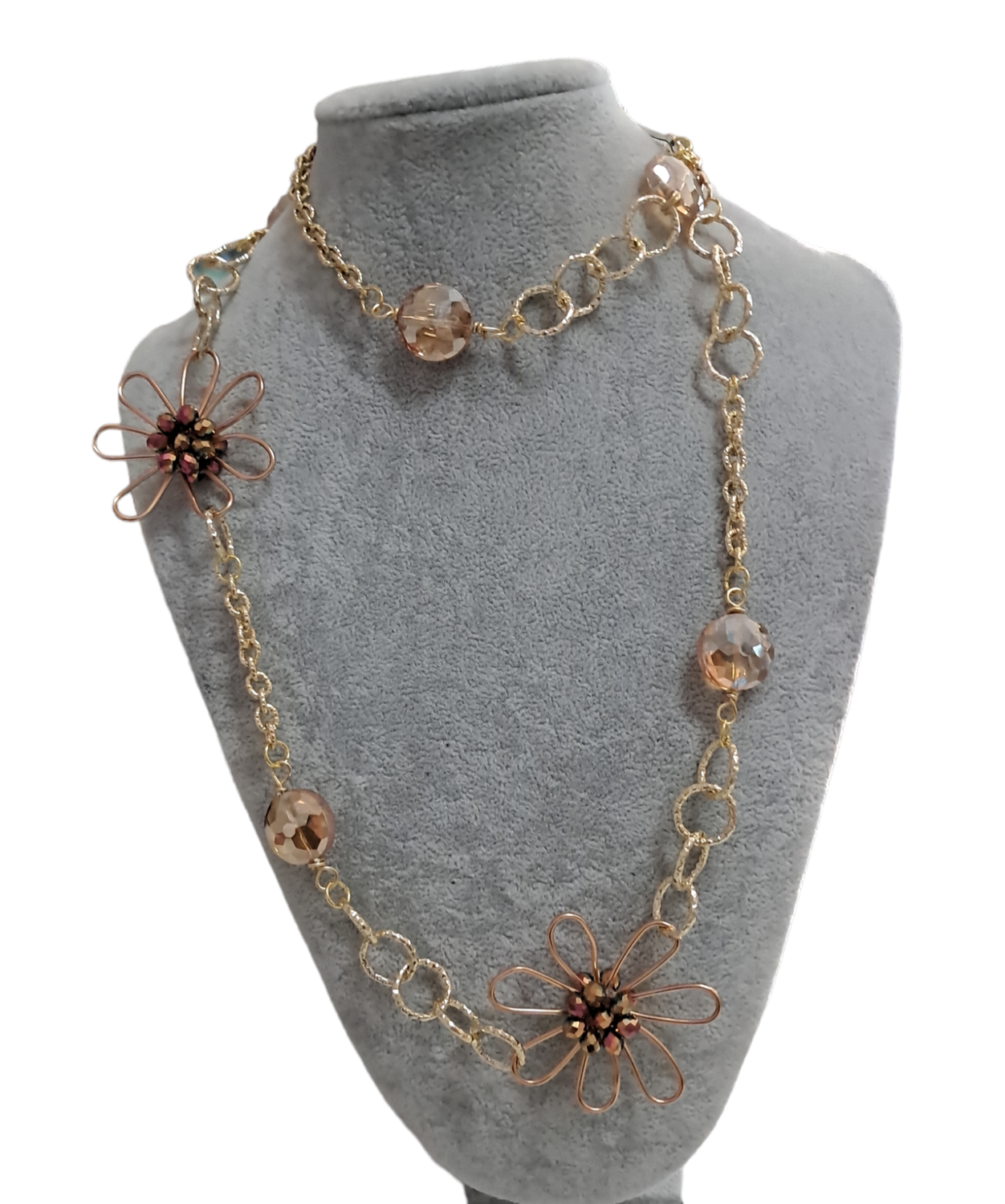 collana fiori oro