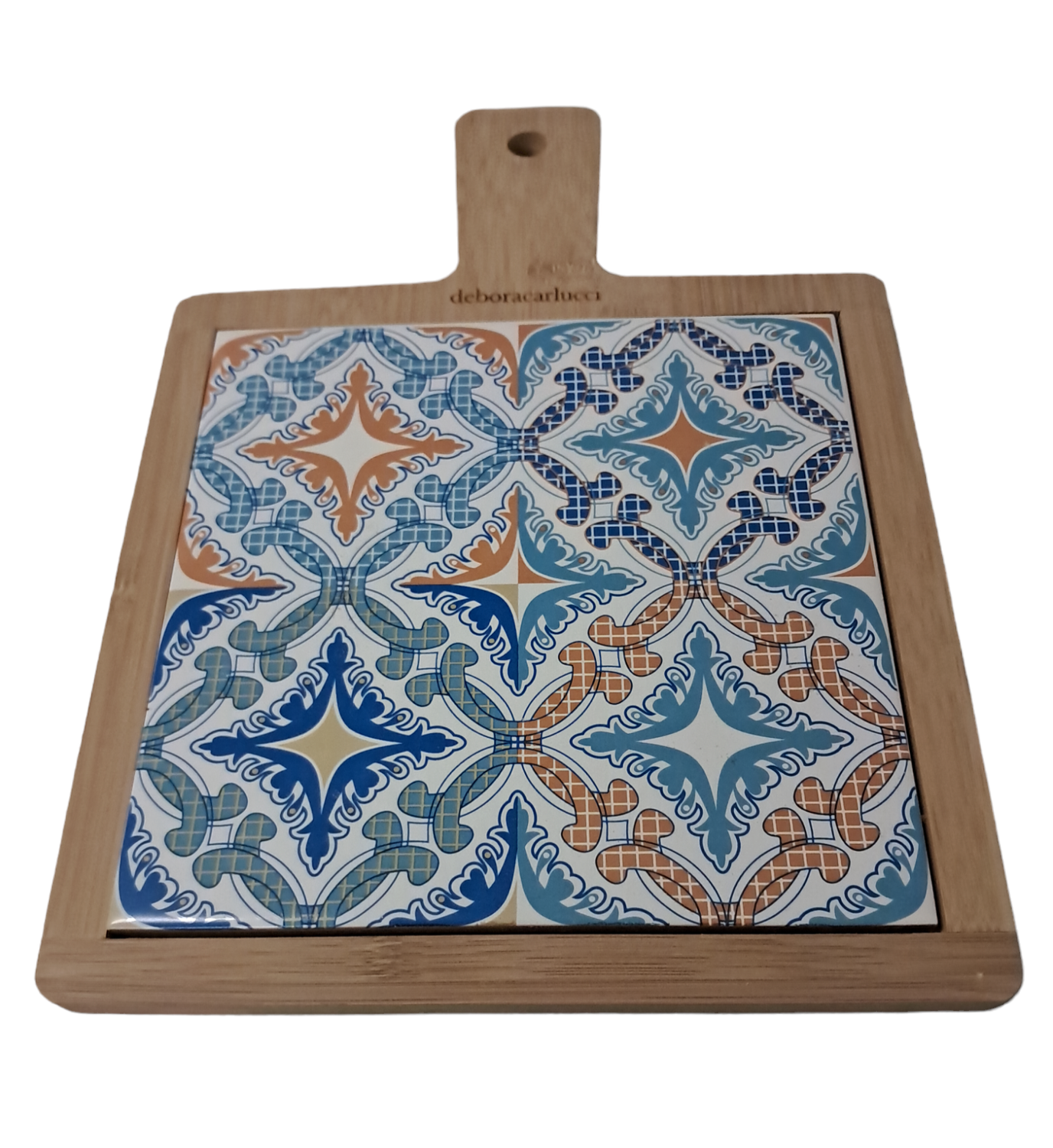 maxi tagliere con maiolica