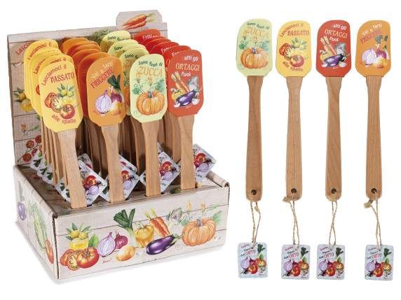 Spatola in silicone e legno &quot;SaporiDell&#39;Orto&quot;