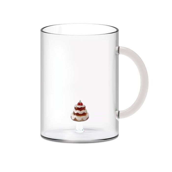 Tazza in vetro borosilicato Torta