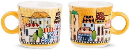Set 2 Mini Mug Paese Mio giallo ml. 90