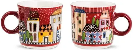 Set 2 Mini Mug Paese Mio Rosso ml. 90