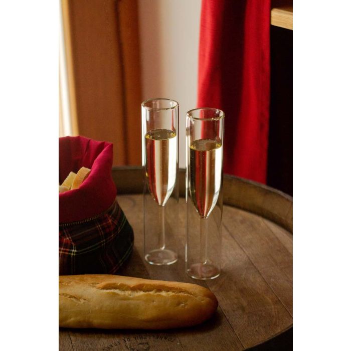 Set di 2 Flute a doppia parete Trasparente