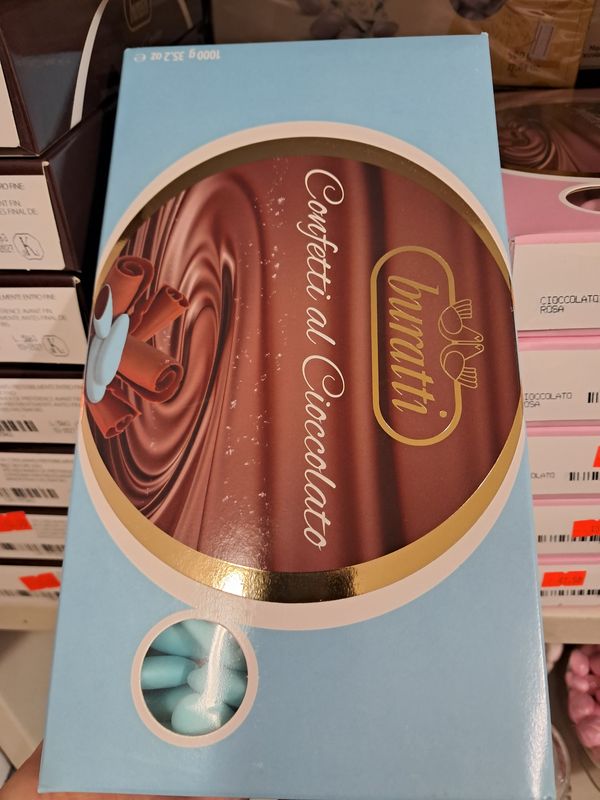 Confetti al cioccolato celesti