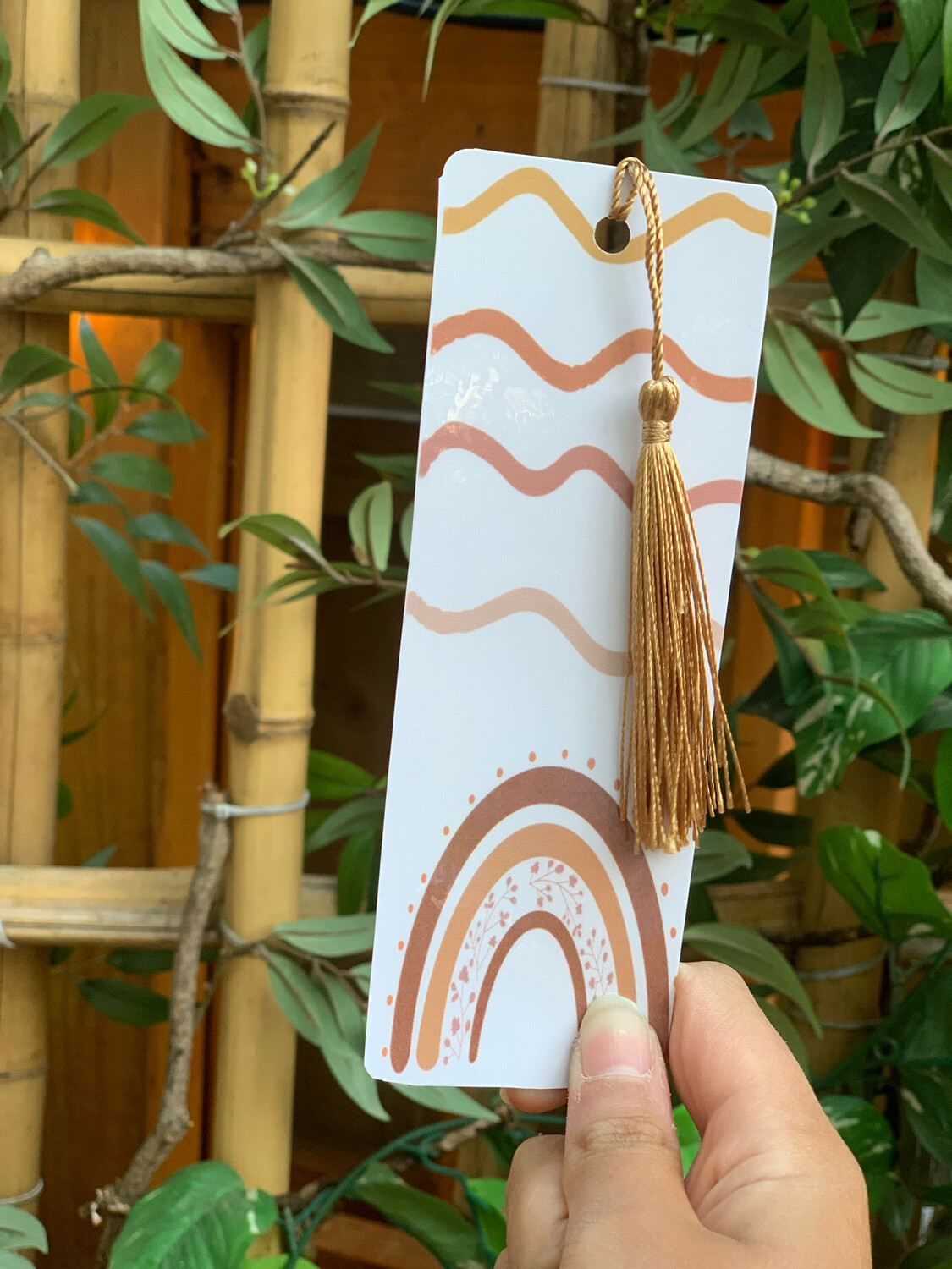 Laminated Rainbow Bookmark