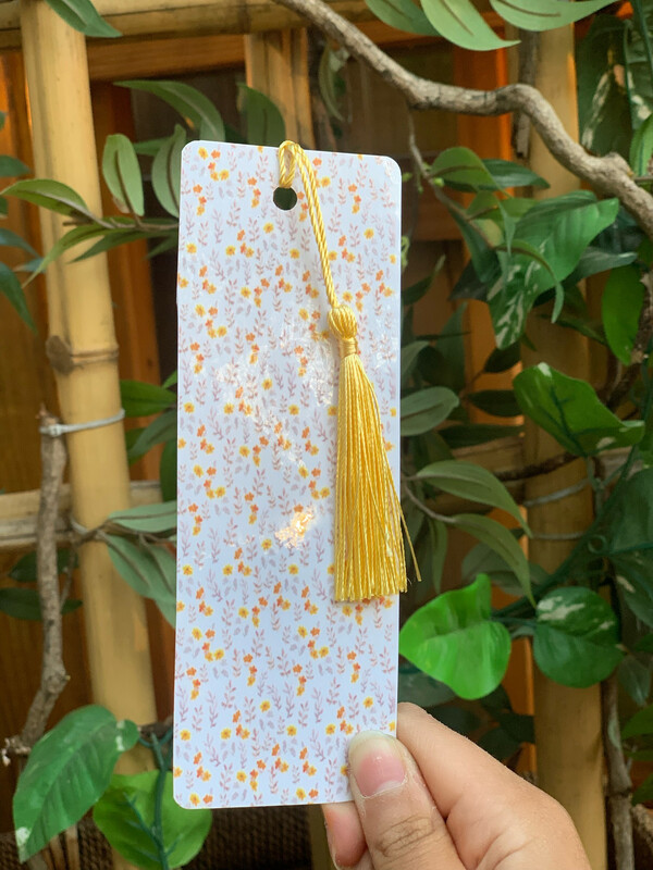 Laminated Floral Bookmark