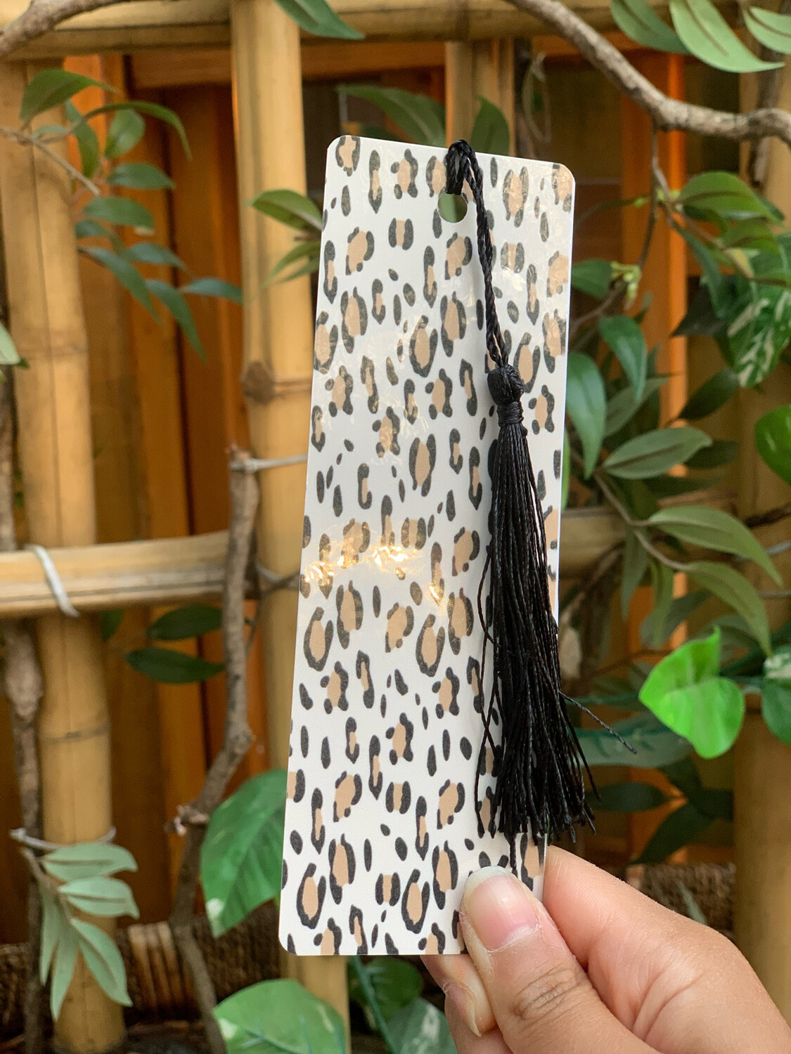 Laminated Cheetah Print Bookmark