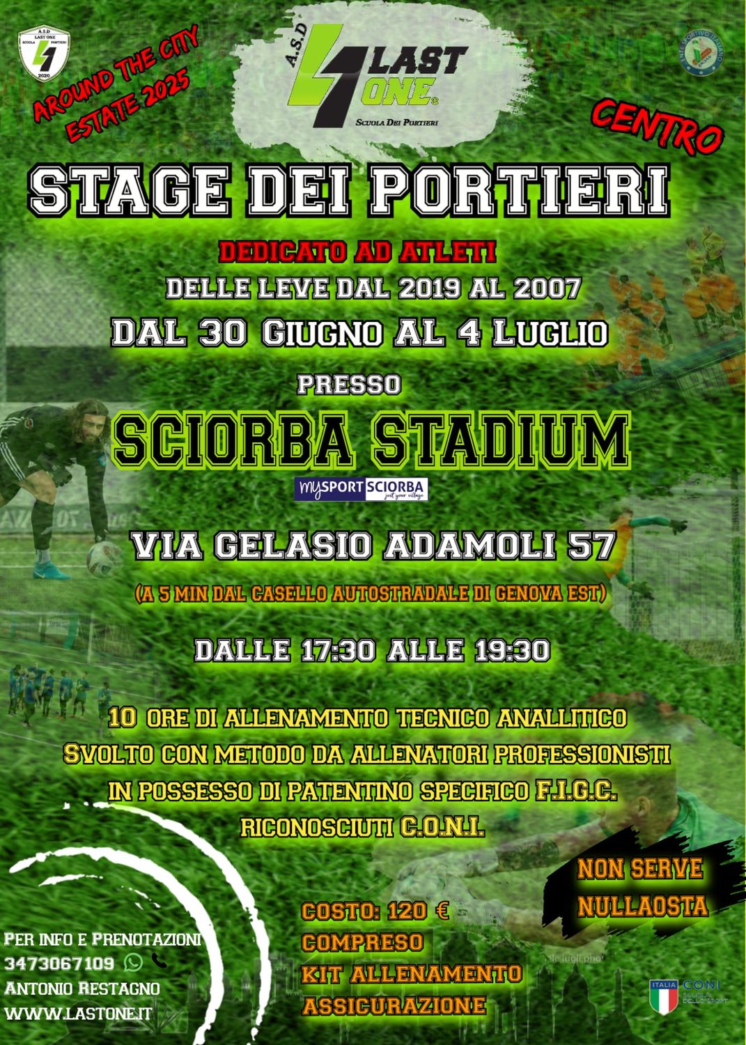 STAGE ESTIVI 2025 LAST ONE®  30 GIUGNO AL 4 LUGLIO SCIORBA STADIUM (CENTRO)