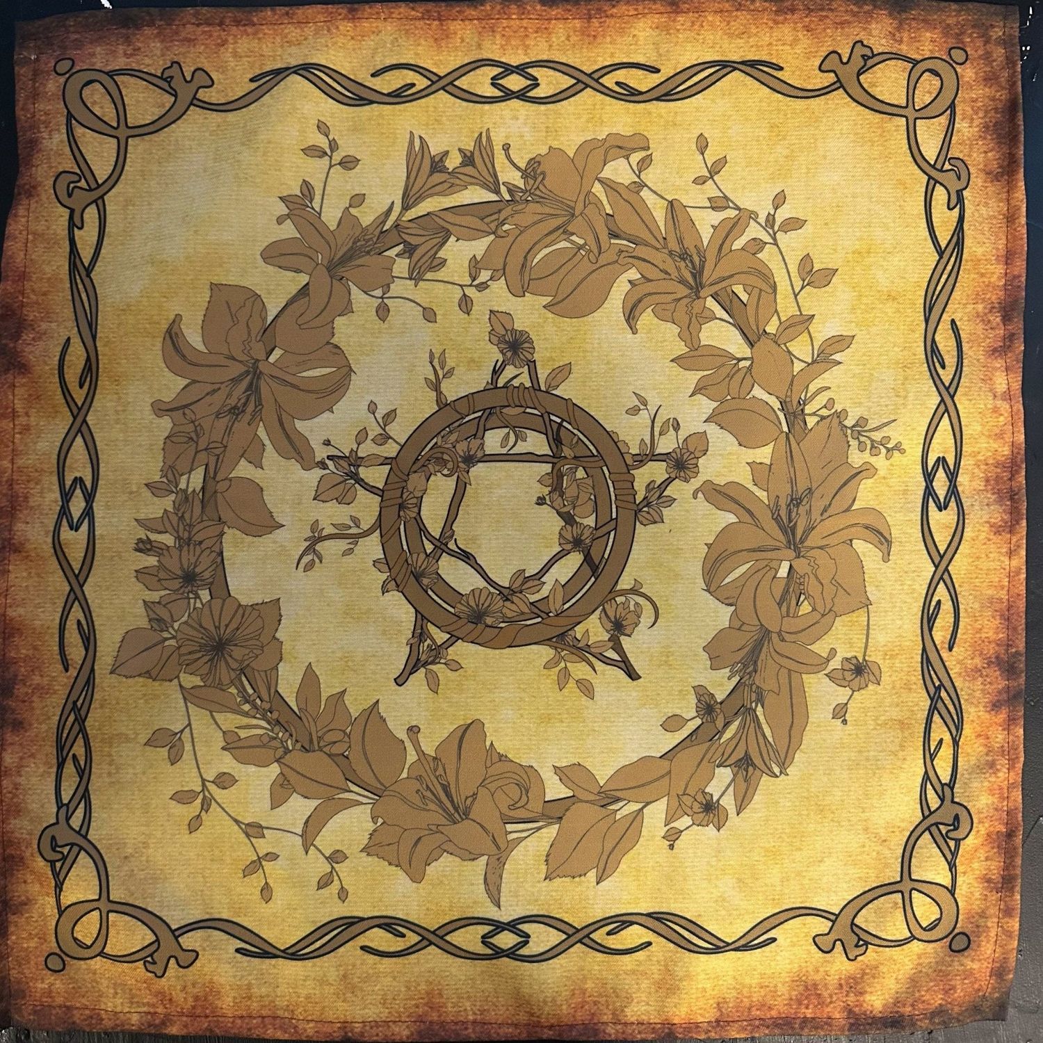 Vintage Tarot Cloth for spread