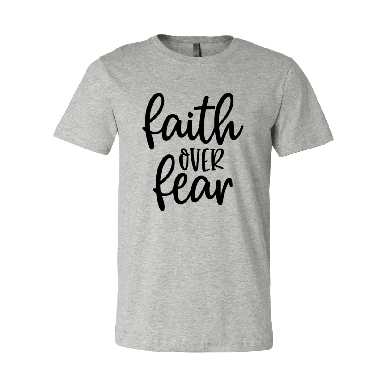 Faith Over Fear Shirt, Size: 4XL, Color: Athletic Heather