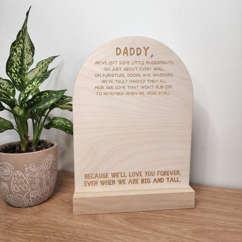 Finger Print Plaque Fathers Day