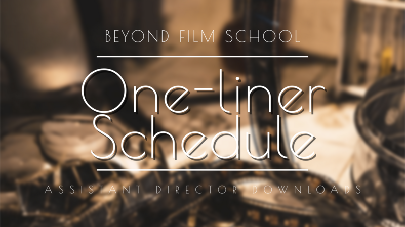 Excel One-Liner Schedule for Narrative Projects