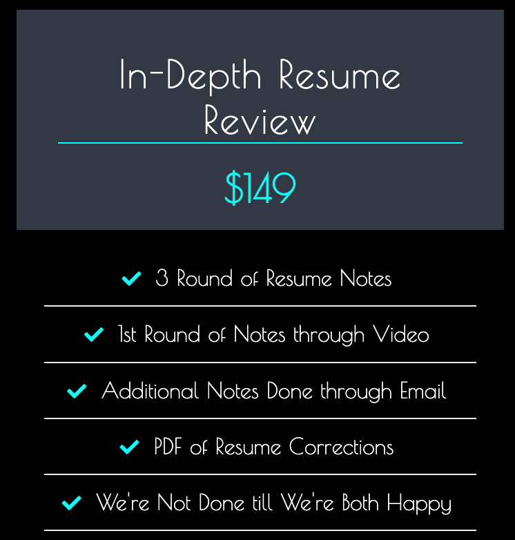 In-Depth Resume Review Finalization