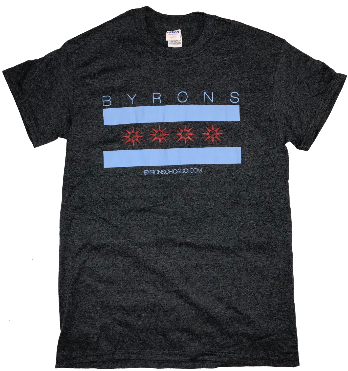 Byron's Chicago Flag Grey SMALL