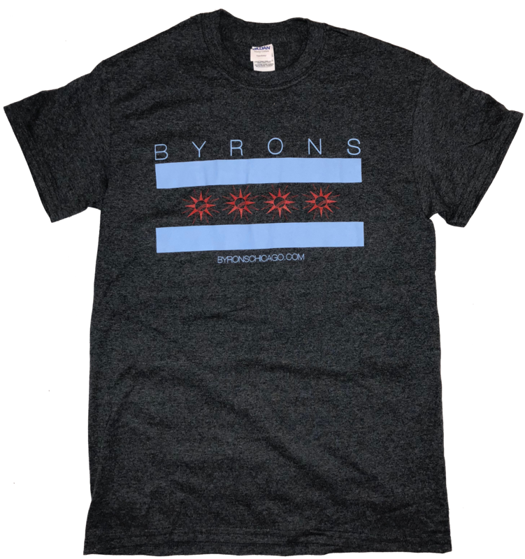 Byron's Chicago Flag Grey SMALL