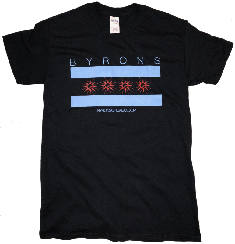 Byron's Chicago Flag Black 2X LARGE
