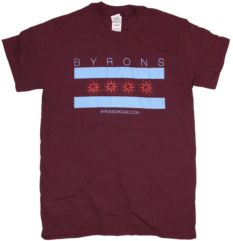 Byron's Chicago Flag Maroon LARGE