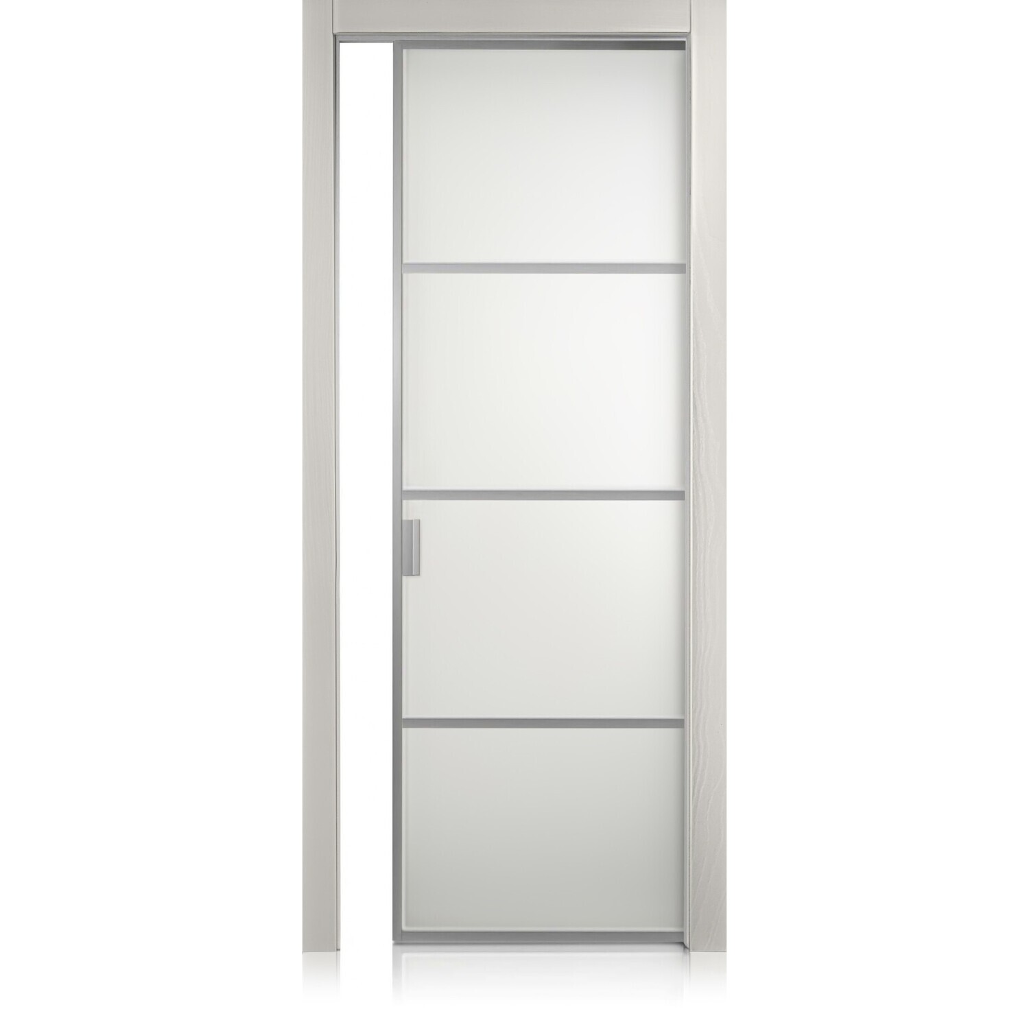 Puerta Cristal Frame/3 trame grigio lux