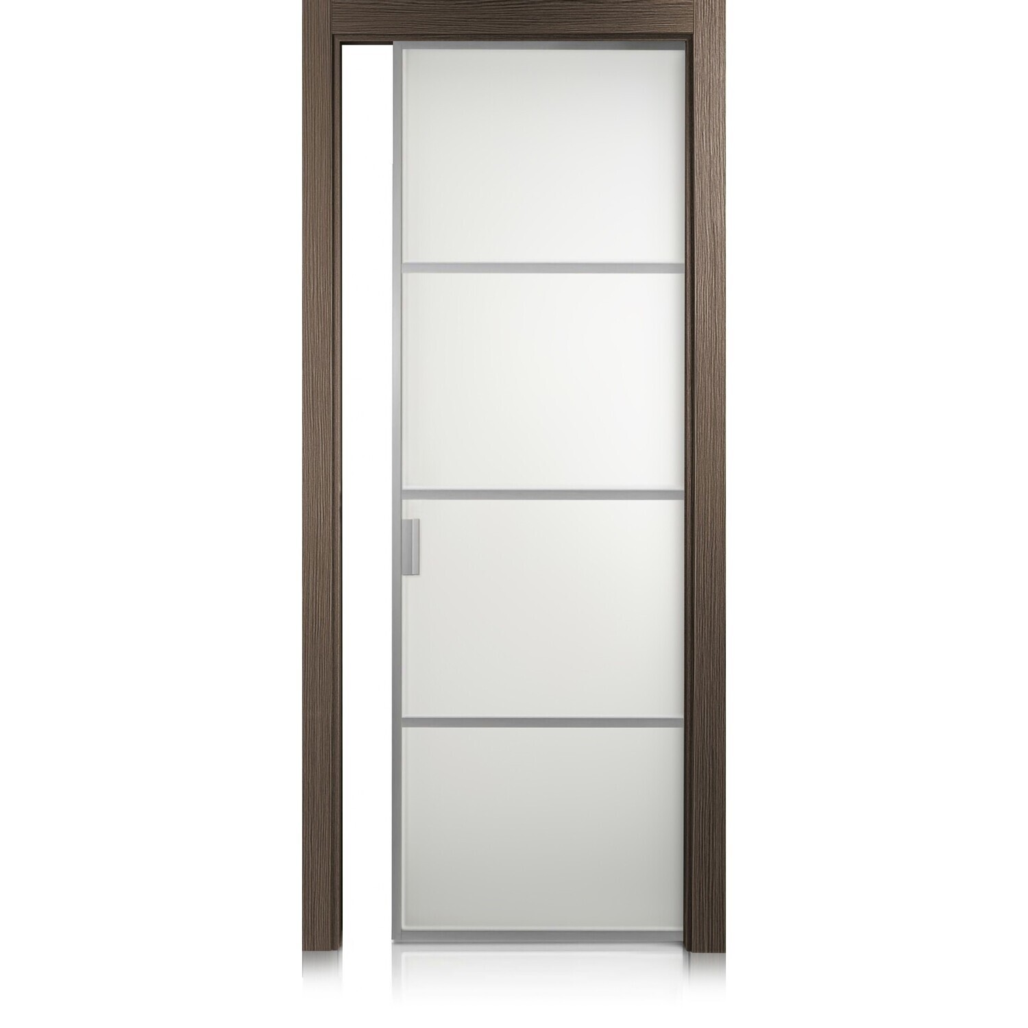 Puerta Cristal Frame/3 grafis moka