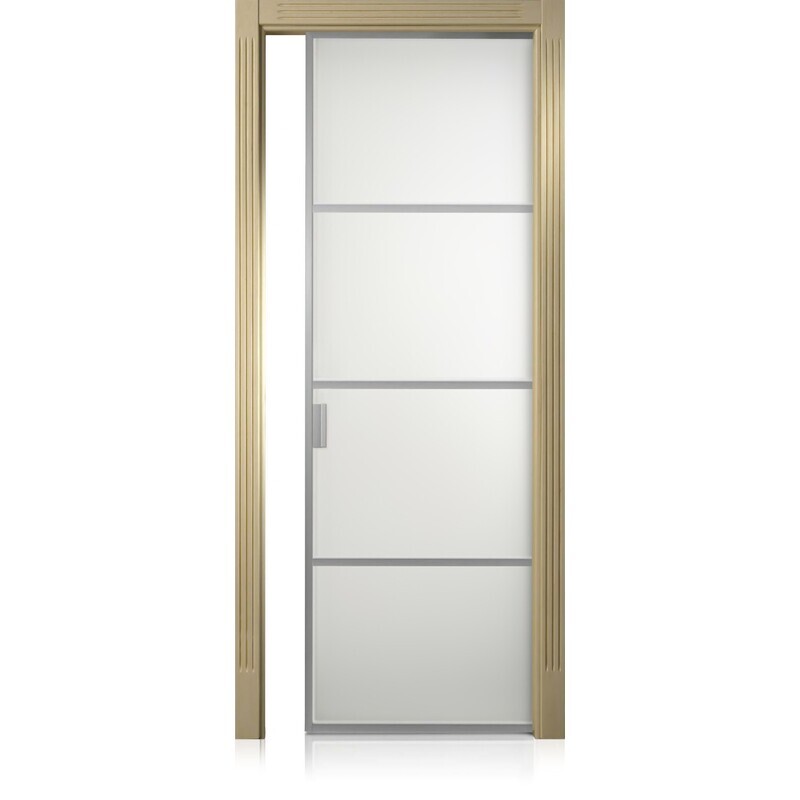 Puerta Cristal Frame/3 Patinado crema