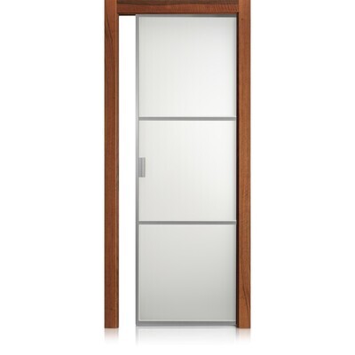 Puerta Cristal Frame/2 noce nazionale
