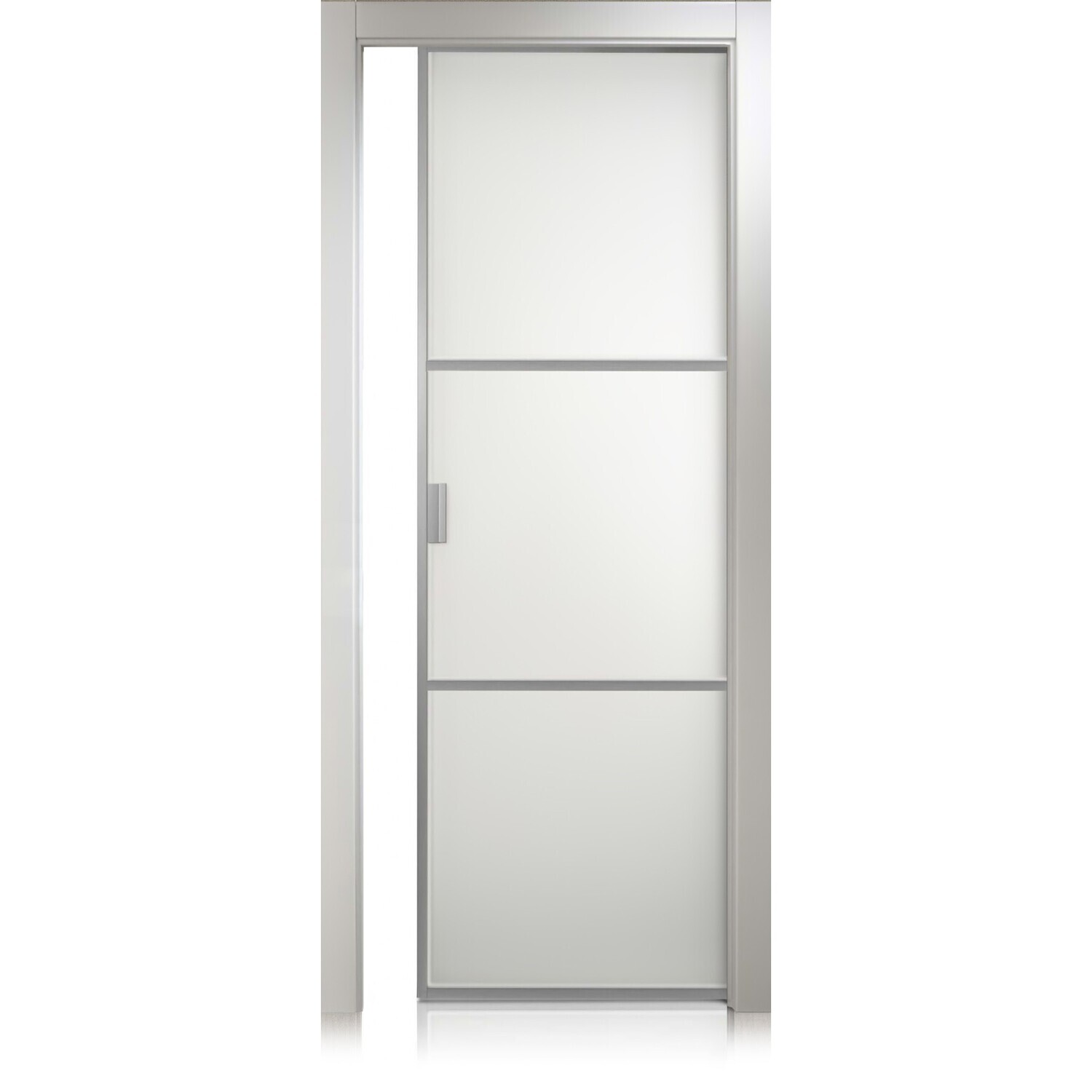 Puerta Cristal Frame/2 bianco