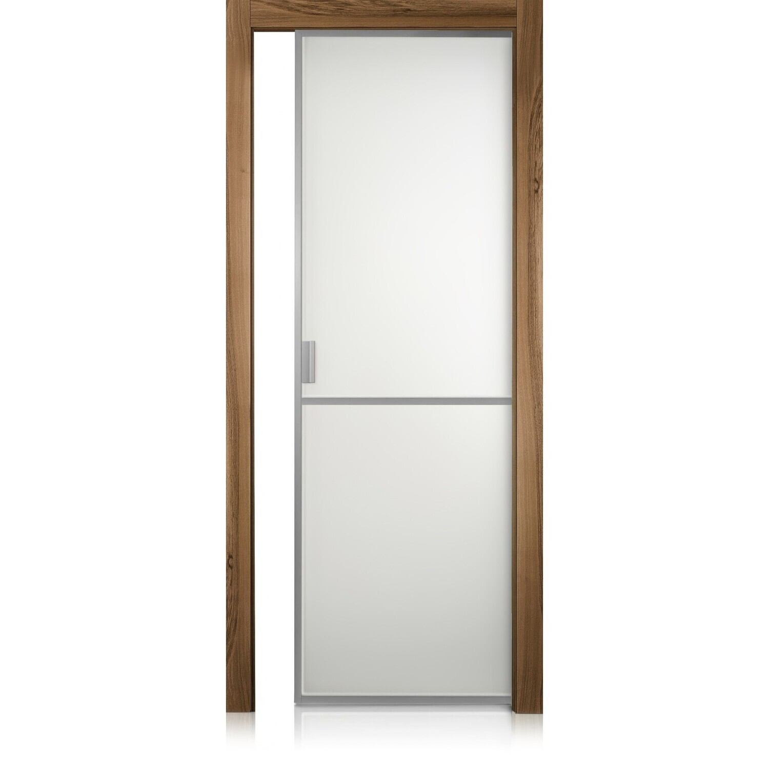 Puerta Cristal Frame/1 noce natural touch