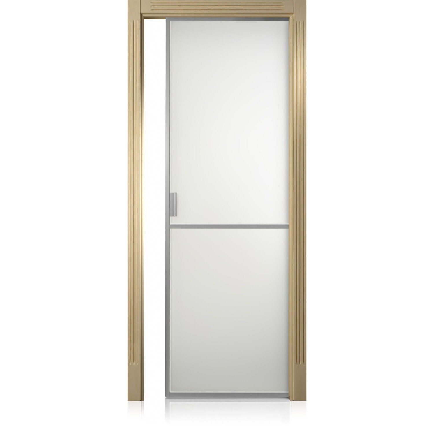 Puerta Cristal Frame/1 Patinado crema