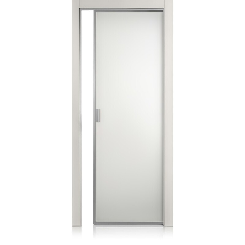 Puerta Cristal Frame grigio lux