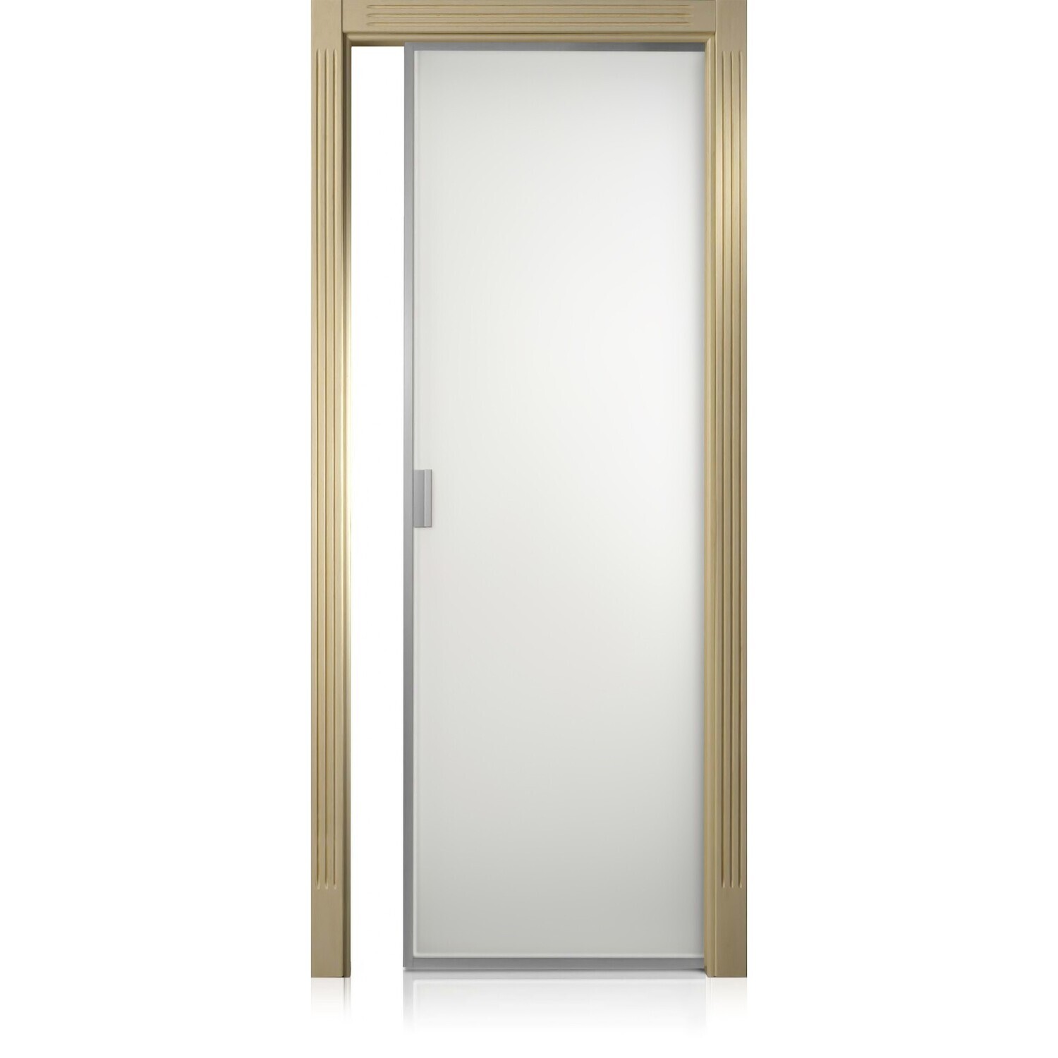 Puerta Cristal Frame Patinado crema