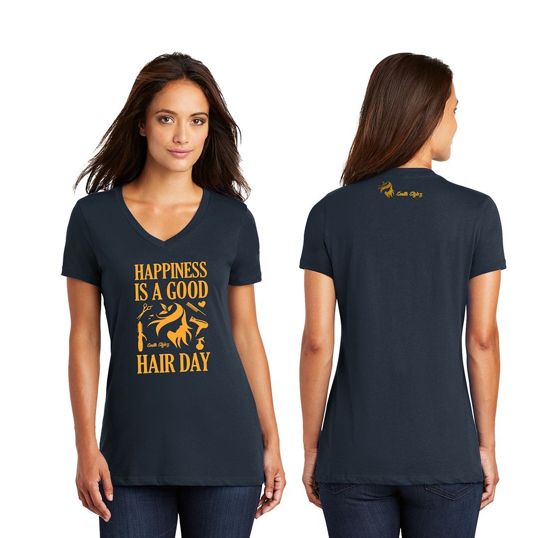 T-Shirt (Female) - Happiness Is A Good Hair Day
