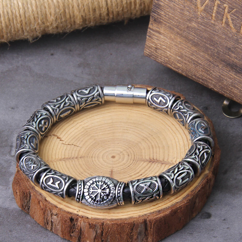 Stainless Steel Runes Bracelet