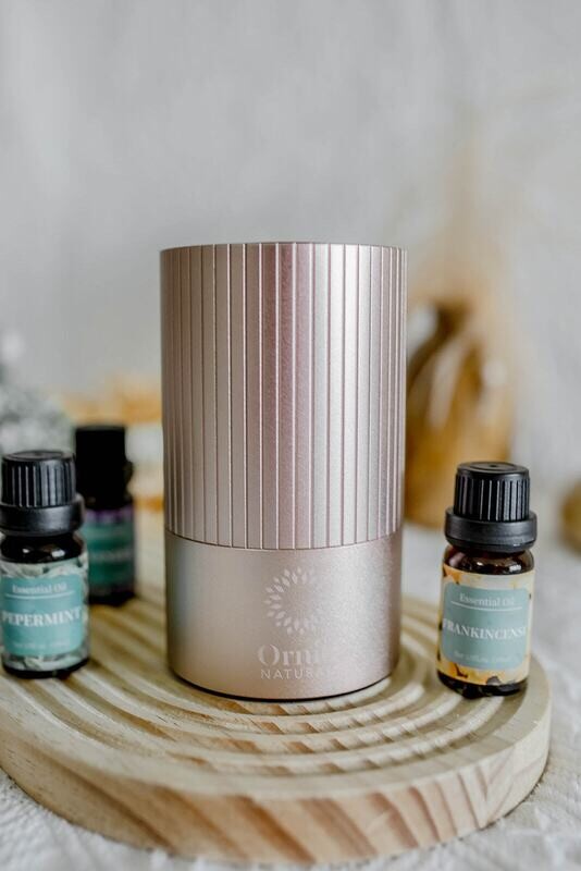 Waterless Essential Oil Diffuser - Black/Rose gold
