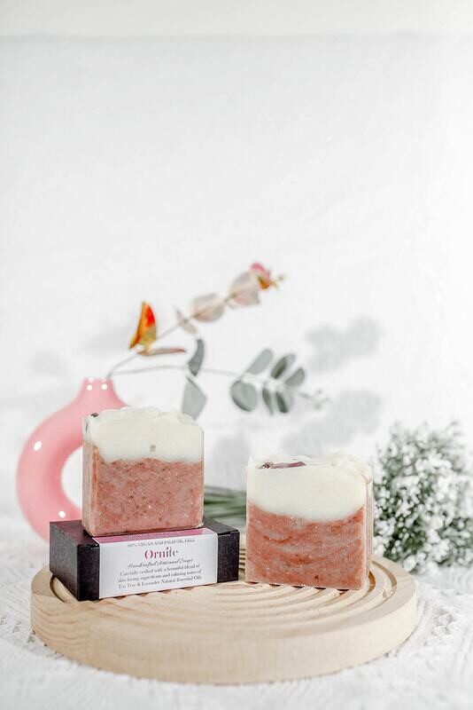 Gentle Pink Clay Soap with Amethyst
