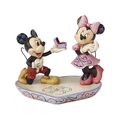 Disney Traditions - Topolino Minnie e L'Anello di Fidanzamento - JIM SHORE