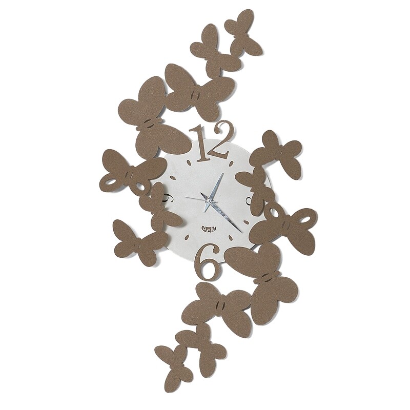 Orologio da parete PAPILLON beige - Arti e Mestieri