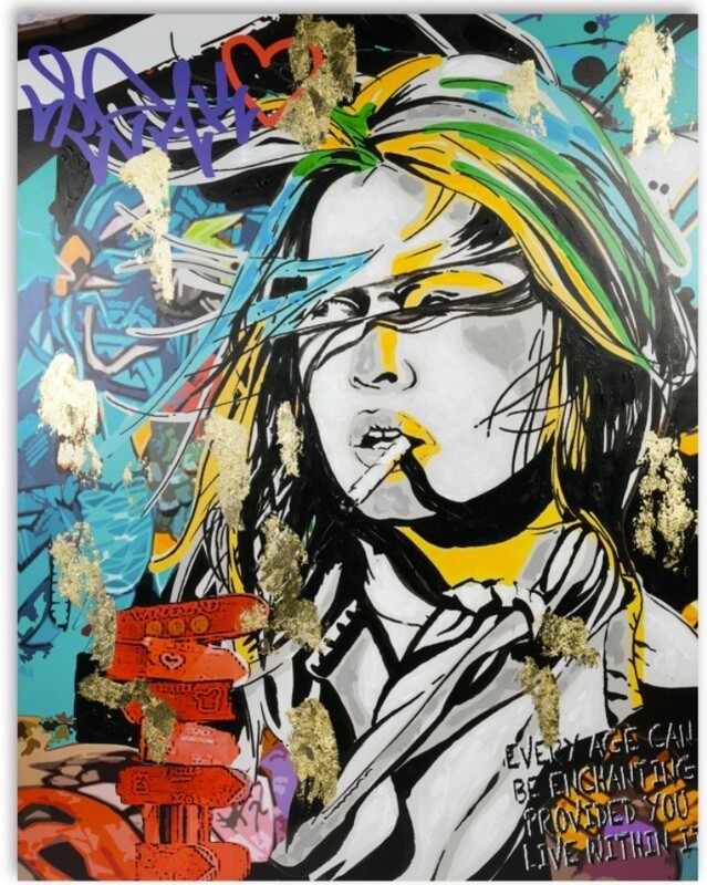 Quadro Brigitte Quadro Brigitte "Street Art" - Baci Milano
